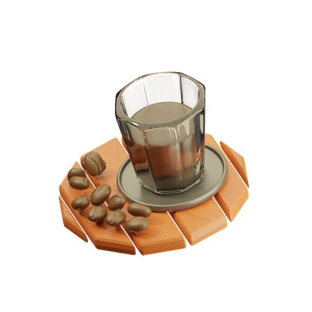 Cold Coffee Glass  3D Icon