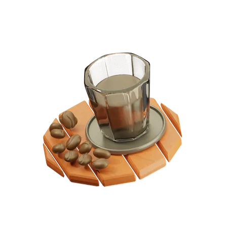 Cold Coffee Glass  3D Icon