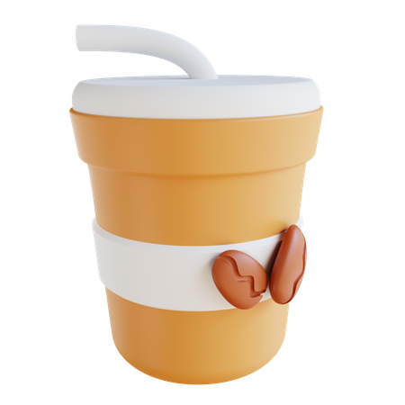 Cold Coffee Glass  3D Icon