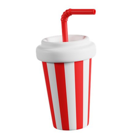 Cold drink in cup  3D Icon