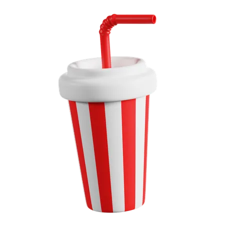 Cold drink in cup  3D Icon