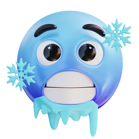 3 D Illustration Cold Face 3D Icon