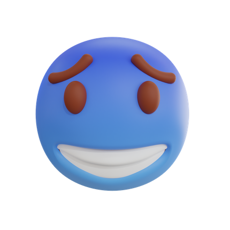 Cold Freezing Emoji  3D Icon