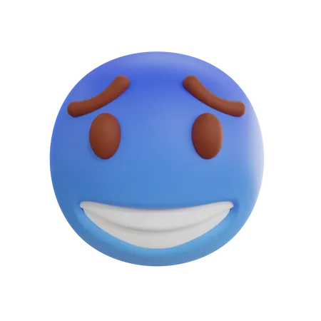 Cold Freezing Emoji  3D Icon