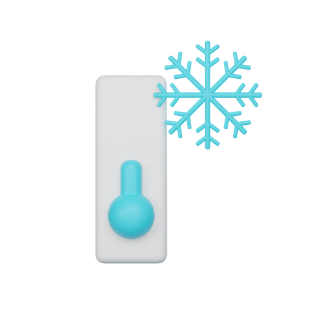 추운 온도  3D Icon