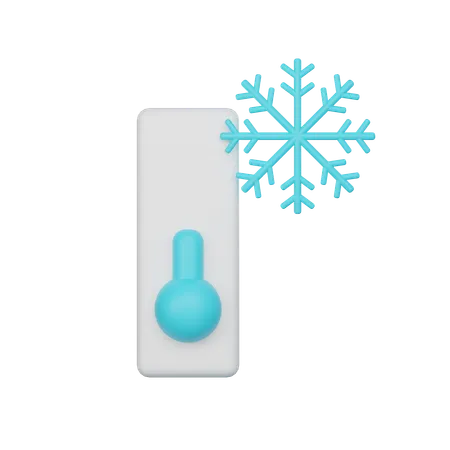 추운 온도  3D Icon