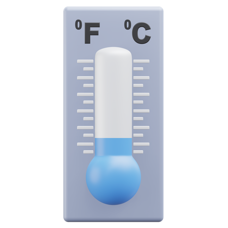 Cold temperature  3D Icon