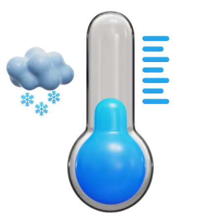 Cold Temperature  3D Icon