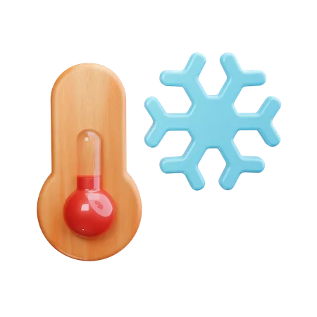 Cold Temperature  3D Icon