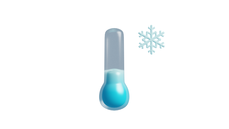 Cold Temperature  3D Icon