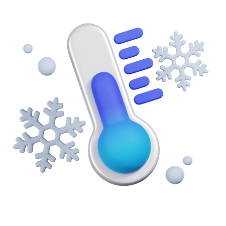 Cold Temperature  3D Icon