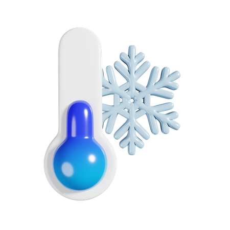 Cold Temperature  3D Illustration