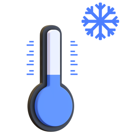 Cold Temperature  3D Illustration