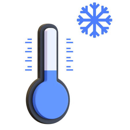 Cold Temperature 3D Illustration