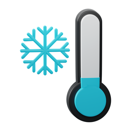 Cold Temperature 3D Illustration