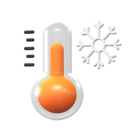 Cold Temperature  3D Icon