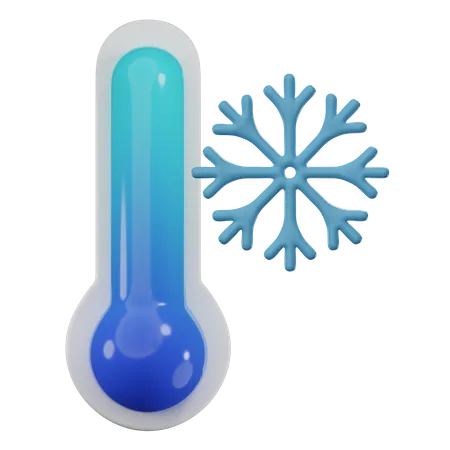 Cold Temperature 3 D 3D Icon