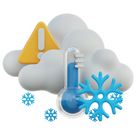 Cold temprature  3D Icon