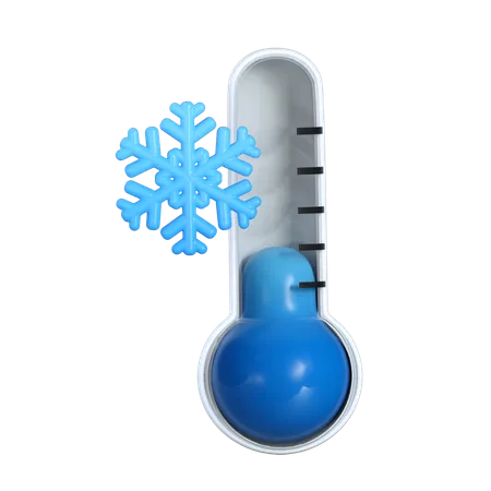 Cold thermometer  3D Icon