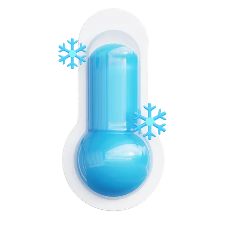 Cold Thermometer  3D Icon