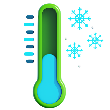 Cold Weather Temperature  3D Icon