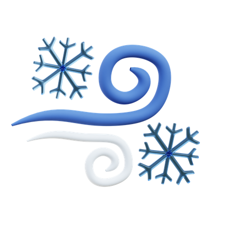 Cold Wind  3D Icon
