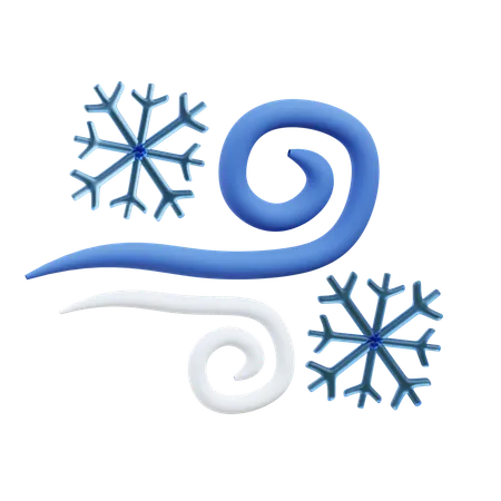 Cold Wind  3D Icon