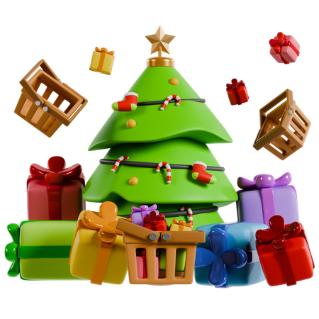 Coleção de árvore de natal  3D Icon