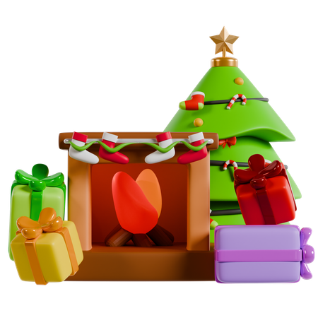 Coleção de árvore de natal  3D Icon