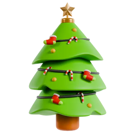 Colección de árboles de navidad  3D Icon