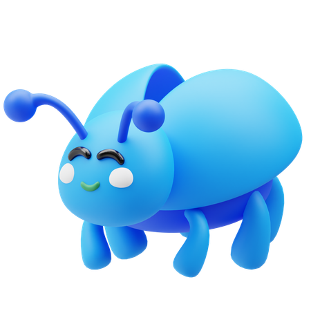 Coléoptère bleu  3D Icon