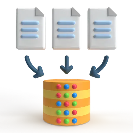 Coleção de dados  3D Icon