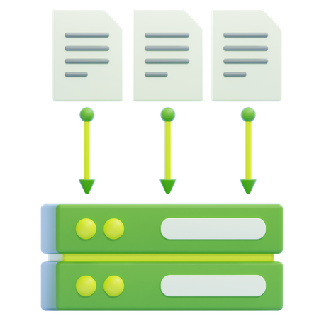 Coleção de dados  3D Icon