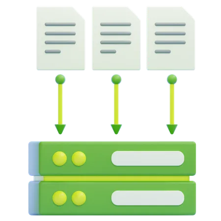 Coleção de dados  3D Icon