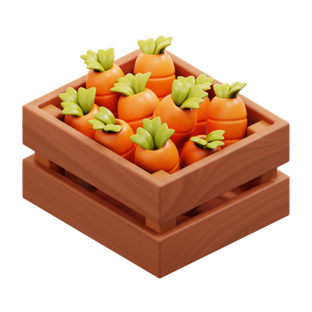 Colhendo cenouras  3D Icon