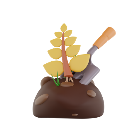 Colheita de trigo  3D Icon