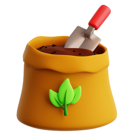 Colher de terra para plantar  3D Icon