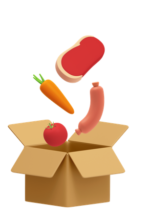 Colis de légumes  3D Icon