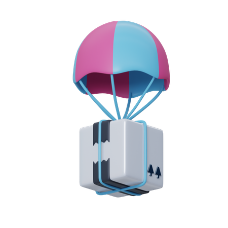 Colis d'expédition en parachute  3D Icon