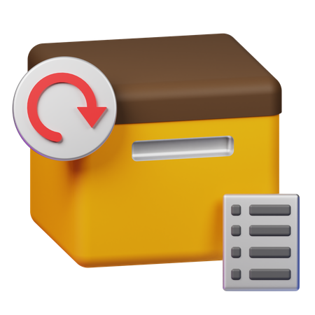 Retour de colis  3D Icon