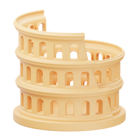 Coliseu Roma  3D Icon