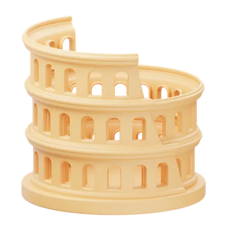 Coliseu Roma  3D Icon