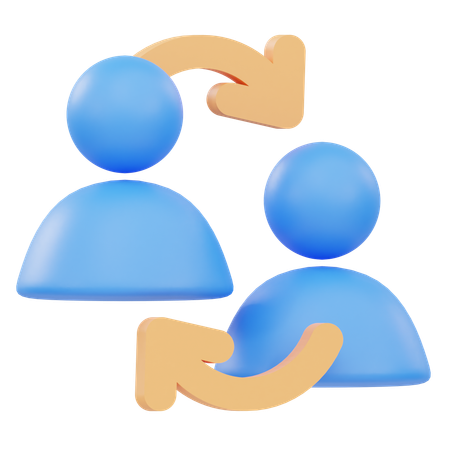 협동  3D Icon