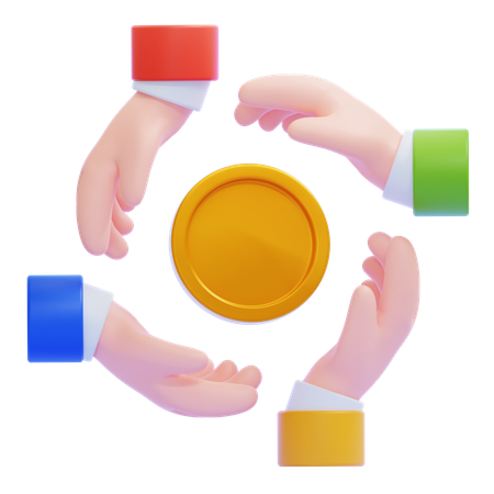 협동  3D Icon