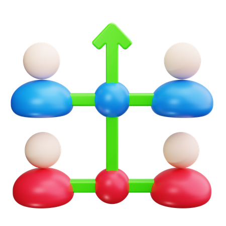 La collaboration d'équipe  3D Icon