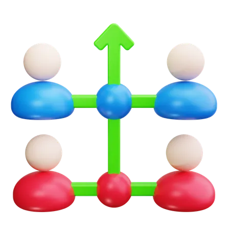 La collaboration d'équipe  3D Icon