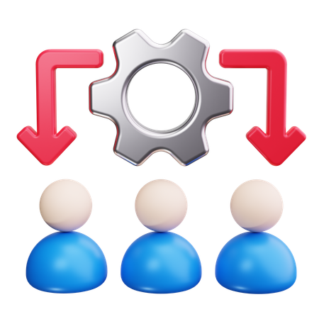 La collaboration d'équipe  3D Icon