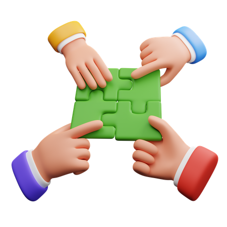 협력 손짓  3D Icon
