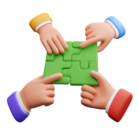 Collaboration hand gesture  3D Icon