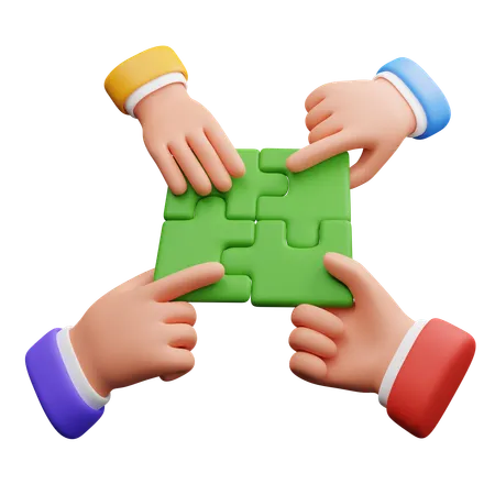 Collaboration hand gesture  3D Icon